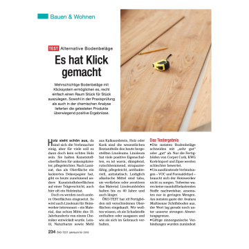 Test: Alternative Bodenbeläge