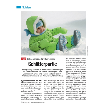 Test: Schneeanzüge für Kleinkinder