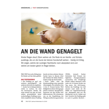 Test: Kinderpudding
