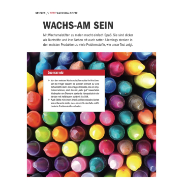 Test: Wachsmalstifte