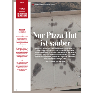 Test: Bisphenole in Pizzakartons